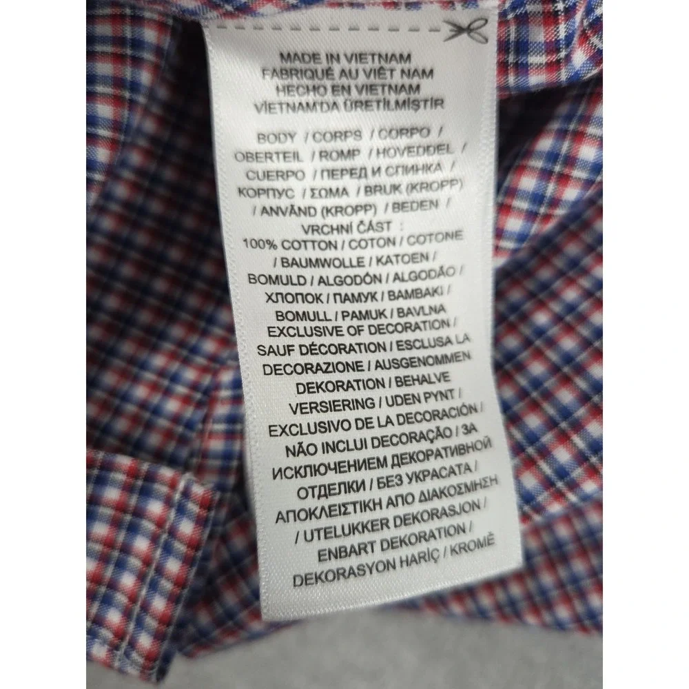 RALPH LAUREN Baby Boy 24 Mos Gingham Check Long Sleeve Shirt Pony Logo Button Up
